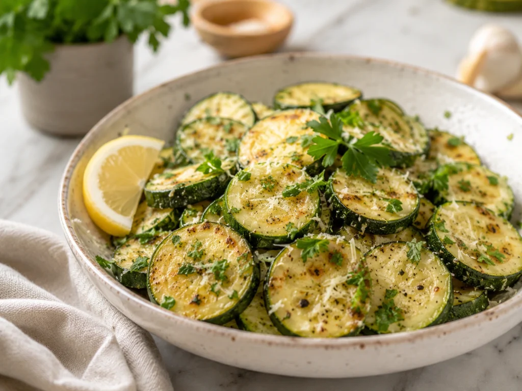 Courgettes Air Fryer faciles et fondantes