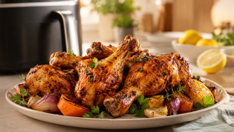 Pilons de poulet marinés Air Fryer | Recette croustillante facile